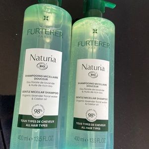Lot Rene Furterer NATURIA Gentle Micellar SHAMPOO 2 x 400mL 800mL 27oz NEW